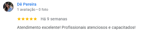 Avaliação de Dê Pereira no Google