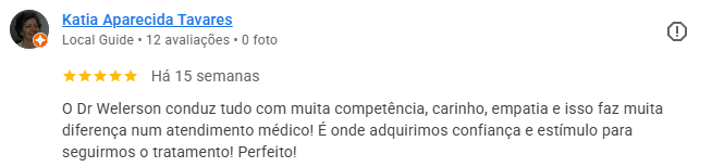 Avaliação de Katia Aparecida Tavares no Google
